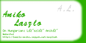 aniko laszlo business card